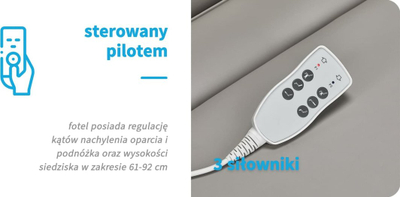 Karrige elektrike kozmetike Azzurro 891, e rregullueshme, gri
