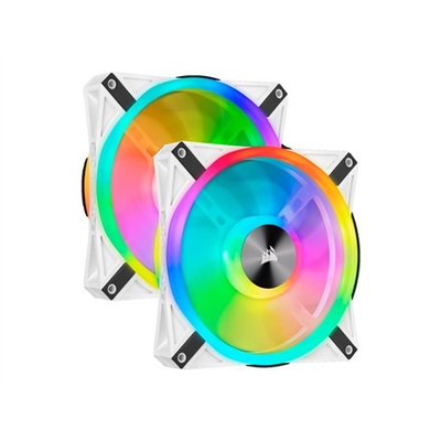Ventilator për kasë Corsair ICUE QL140, 140mm, RGB, i bardhë