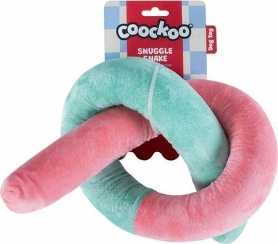 Плишана играчка за кучиња Coockoo Plush Snuggle Snake, во форма на змија, со јаже, повеќебојна