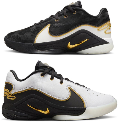 Патики за кошарка Nike Lebron XXII BHM GS Jr, за деца, Air Zoom, црни и бели