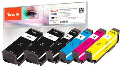 Kartridha boje Peach Saver Pack Plus HY, kompatibile Epson 33XL T3357, set me 6 copë, shumëngjyrëshe