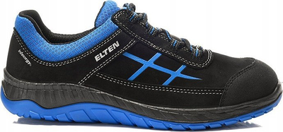 Këpucë sigurie Elten Malvin Low 729541, S3 ESD, numër 40, e zezë me blu