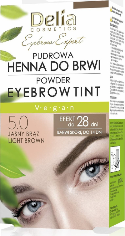 Ngjyrë pudër për vetulla Light Brown, 20 herë përdorim, mban deri nja 4 javë