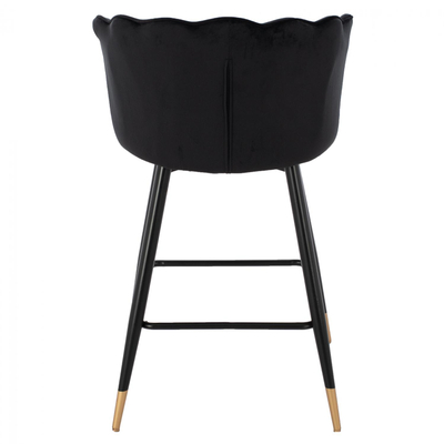 Stol velvet + metal 50×50×90 cm (HM8736.04), zezë