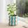 Mbështjellës vazoje Home Styling Collection LINJE, qeramik, 14 cm, me vija blu të bardha e të verdha