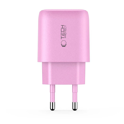 Karikues murit Tech-Protect NCA30, 30W PD QC3.0, 2 porta USB-A USB-C, rozë