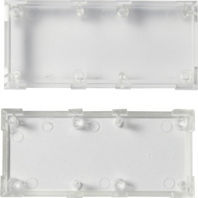 Kapak plastik Allnet Brick 2x1, set 10 copë, transparent