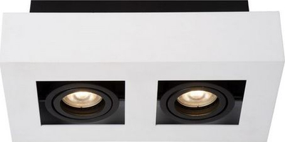 Spot tavanor Lucide Xirax, LED 2x5W, GU10 dim to warm, i bardhë
