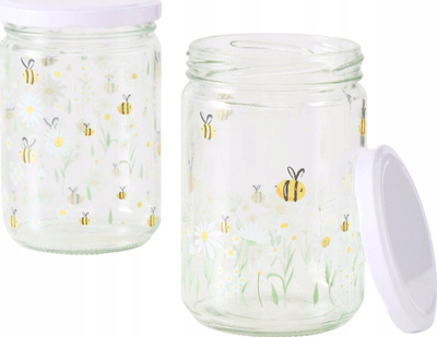 Set kavanoza qelqi Boltze Twisted Honey, 500 ml, 2 copa, transparent