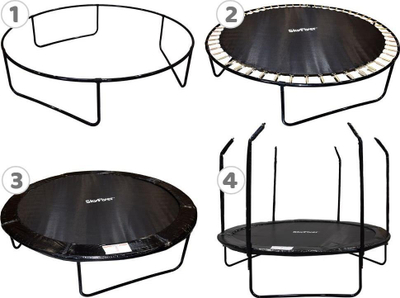 Trampolinë kopshti Skyflyer 10ft, 304 cm, me rrjetë dhe shkallë