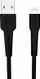Kabllo Swissten Lightning, 1m, USB A, e zezë