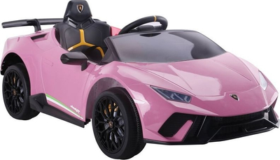 Makina elektrike për kalamoj Lamborghini Huracan, me telekomandë, drita LED, rozë