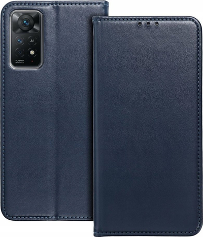 Këllëf portofol Magneto për Oppo A58, me magnet, me këmbë qëndrimi, blu navy