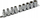 Set çelësa goditës TORX të brendshëm GEKO, 9 copë, çelik CrV, 1/2"