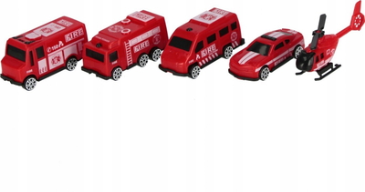 Set lodrash MEGA CREATIVE Fire Brigade 543853, kamion transporti me gjoja, plastik, i kuq