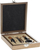 Set aksesorësh vere Secret de Gourmet Opener, 4 pjesë, çelik inox, kuti dru