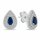 Set Varëse dhe vathë për femra Brilio Silver Tear Drop SET284WB, të argjendta/ të kaltra