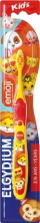 Furçë dhëmbësh për kalamaj Elgydium Emoji Kids, qime të buta, shumëngjyrëshe