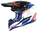 Helmetë motocross Airoh Aviator 3 Push, për meshkuj, madhësia L, e kuqe blu