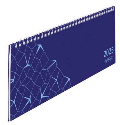 Kalendar tavoline Herlitz Compact 2025, horizontal, me spirale, blu