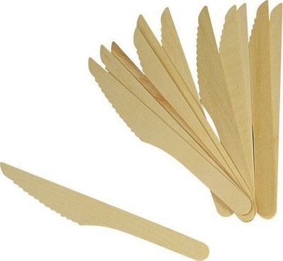 Thika druri njëpërdorimshme Stalman, 16 cm, set 12 copë, ngjyrë natyrale