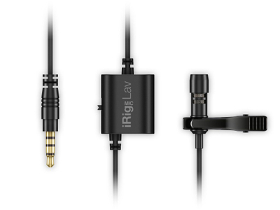 Mikrofon lavalier IK Multimedia iRig Mic Lav, set 2 copë, për telefona, i zi