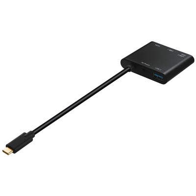 Konvertues Hama Multiport 4në1, 2x USB 3.1, HDMI dhe USB-C (data), 135729