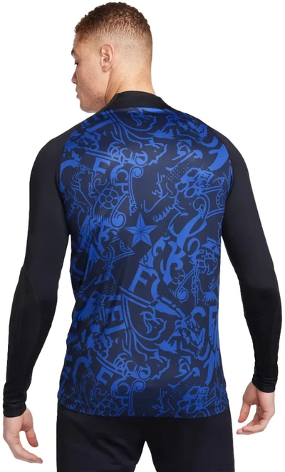Bluzë trajnimi Nike Chelsea FC Strike Drill M, zinxhir i shkurtër, për meshkuj, blu