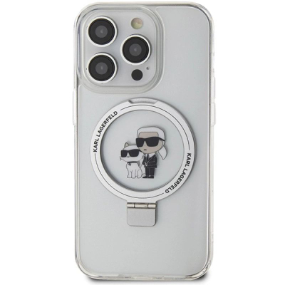 Futrollë telefoni Karl Lagerfeld KLHMP14LHMRSKCH, për iPhone 14 Pro, me MagSafe, e bardhë