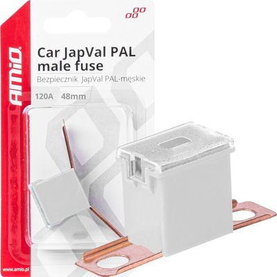 Siguresë automobilistike AMiO 03425, 120A JapVal PAL, 48mm, e bardhë