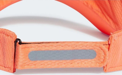 Vizor vrapimi Adidas AEROREADY, material që thith djersën, detaje që bëjnë dritë natën, portokalli