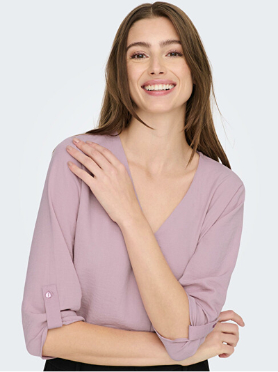 Блуза Jacqueline de Yong JDYDIVYA Loose Fit, розова