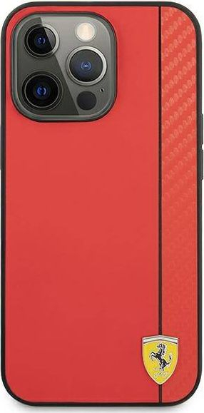 Mbrojtëse telefoni Ferrari On Track, lëkurë PU, për iPhone 13, e kuqe