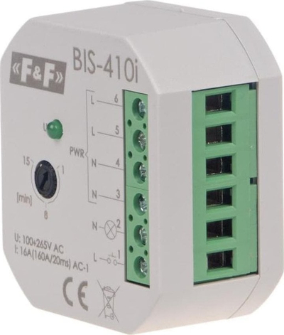 Бистабилно реле еф-енд-еф бис-410-лед-24V, 9–30V AC/DC, 16A, сиво