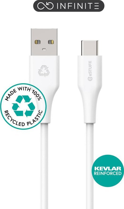 Kabllo USB ESTUFF ES605270, USB C në USB A, 2 m, e bardhë