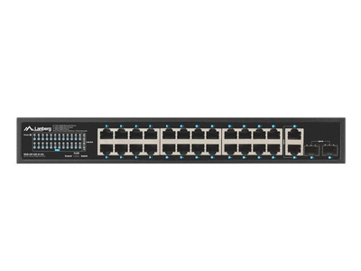 Switch rrjeti Lanberg RSGE-24P-2GE-2S-250, 24x PoE+ 1Gbps, 2x SFP, 250W, i zi