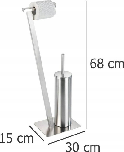 Set WC Wenko Lirio, çelik inox mat, i argjendtë