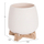 Vazo dekorative FRELLO HM4674.02S, fiber cement, 14.5x14.5x16 cm, e bardhë