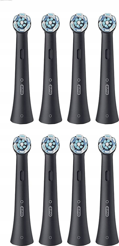 Koka furçe dhëmbësh Oral B iO Ultimate Clean, set me 8 copa, të zeza