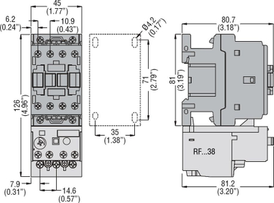 Lidhës energjie Lovato Electric, 18 A, 3P, 230 V, AC 