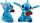 Lodër pelushi Simba Disney Stitch me trëndafil, 25 cm, blu