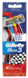 Brisqe rroje njëpërdorimshme Gillette Blue3 Nitro, 3 tehe, paketim 4 copë