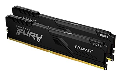 RAM Kingston Fury Beast KF426C16BBK2/64, 64GB DDR4, 2666MHz CL16, e zezë