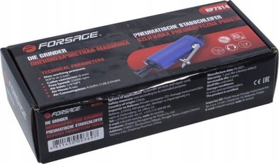 Mulli drejt pneumatik Forsage F RP7314, profesional, për metal, i kuq