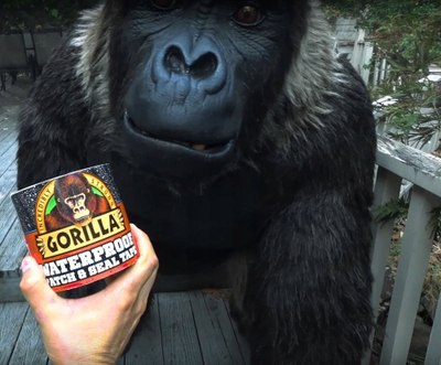 Shirit ngjitës Gorilla Waterproof Patch &amp; Seal, 100mm x 3m, i bardhë