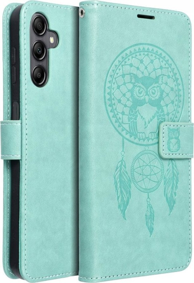 Futera magnetike Mezzo Apache Dreamcatcher për Samsung Galaxy A05s, me kapak, me xhepa për karta, rozë