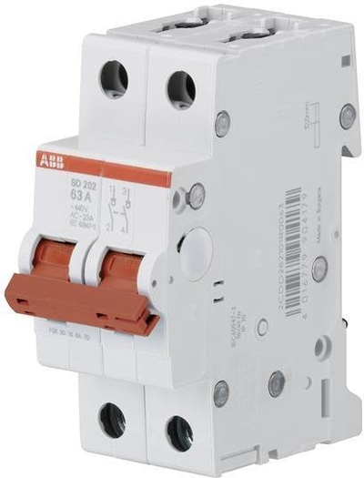 Shkëputës elektrik ABB 2CDD282101R0016, 2 pole, 16A 440VAC, i bardhë