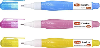 Stilolaps korrektues TOMA 3ml, set 12 copë, i bardhë