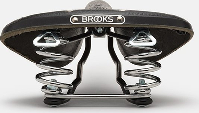 Selino biçiklete Brooks B67 Short, lëkurë natyrale, susta çeliku, e zezë