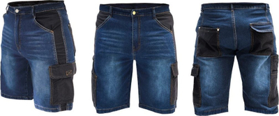 Shorce pune Dedra Denim, xhins 280g/m², madhësia S, blu e zezë